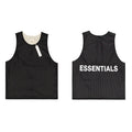 FEAR OF GOD FOG ESSENTIALS Double Line Mesh Sleeveless Vest, Trendy Mens Internet Celebrity, Same Style As High Street Trend