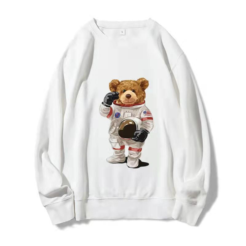 Mens Sweater Autumn and Winter New Korean Edition Trend Loose Versatile Sports Casual Bottom Shirt Long Sleeve Top Couple