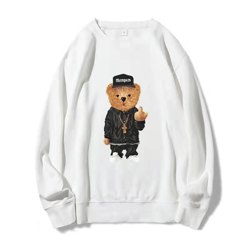 Mens Sweater Autumn and Winter New Korean Edition Trend Loose Versatile Sports Casual Bottom Shirt Long Sleeve Top Couple