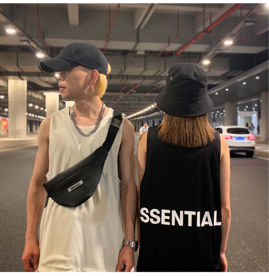 FEAR OF GOD FOG ESSENTIALS Double Line Mesh Sleeveless Vest, Trendy Mens Internet Celebrity, Same Style As High Street Trend