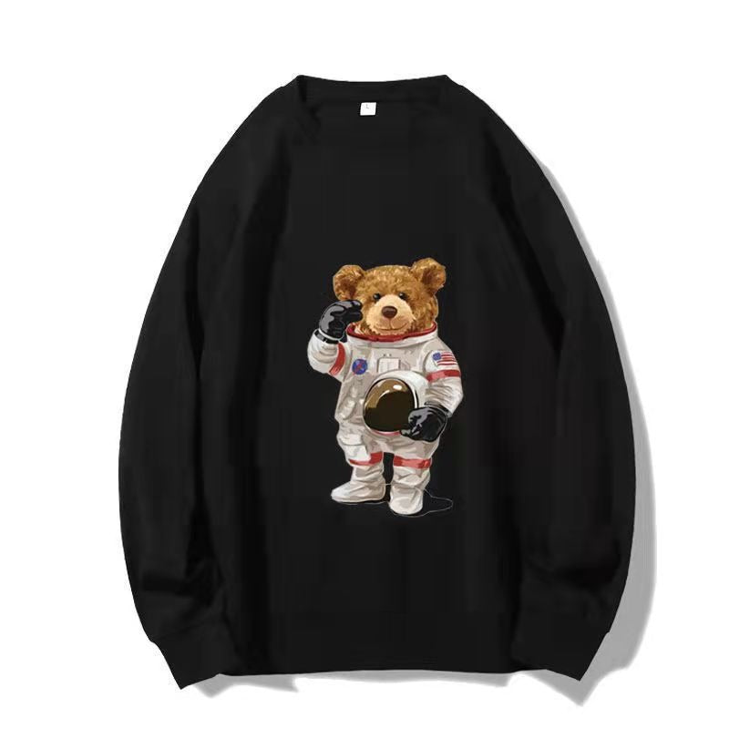 Mens Sweater Autumn and Winter New Korean Edition Trend Loose Versatile Sports Casual Bottom Shirt Long Sleeve Top Couple