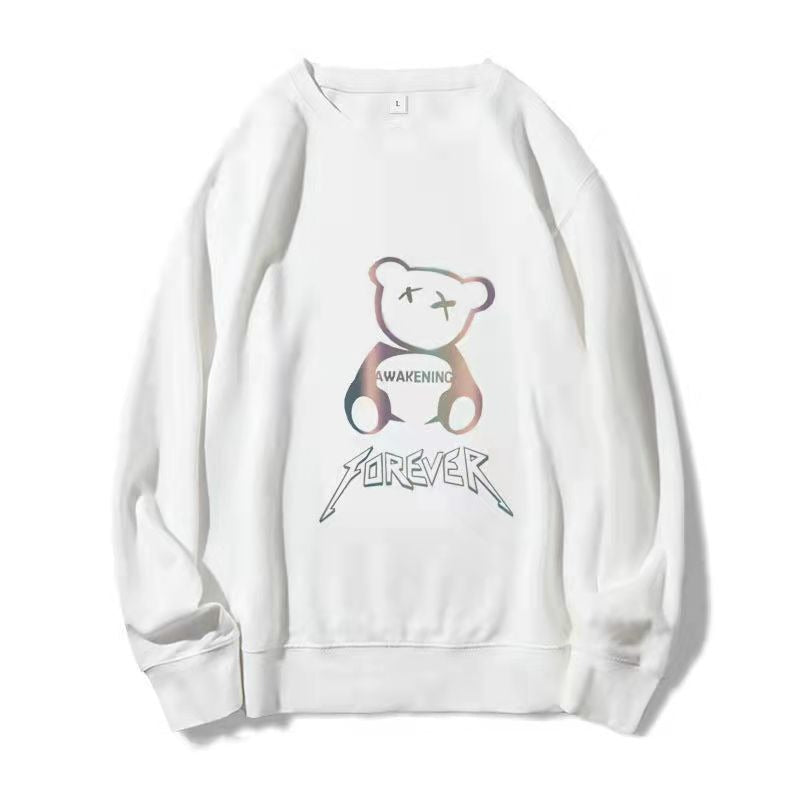 Mens Sweater Autumn and Winter New Korean Edition Trend Loose Versatile Sports Casual Bottom Shirt Long Sleeve Top Couple