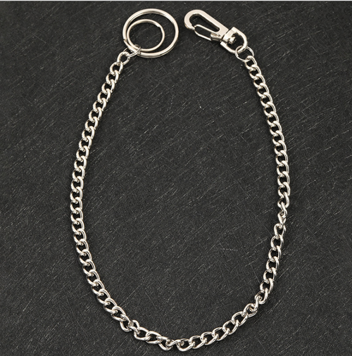 37cm Long Wallet Belt Chain Rock Punk Metal Key chain Gold Silver Keyring Mens HipHop Jewelry