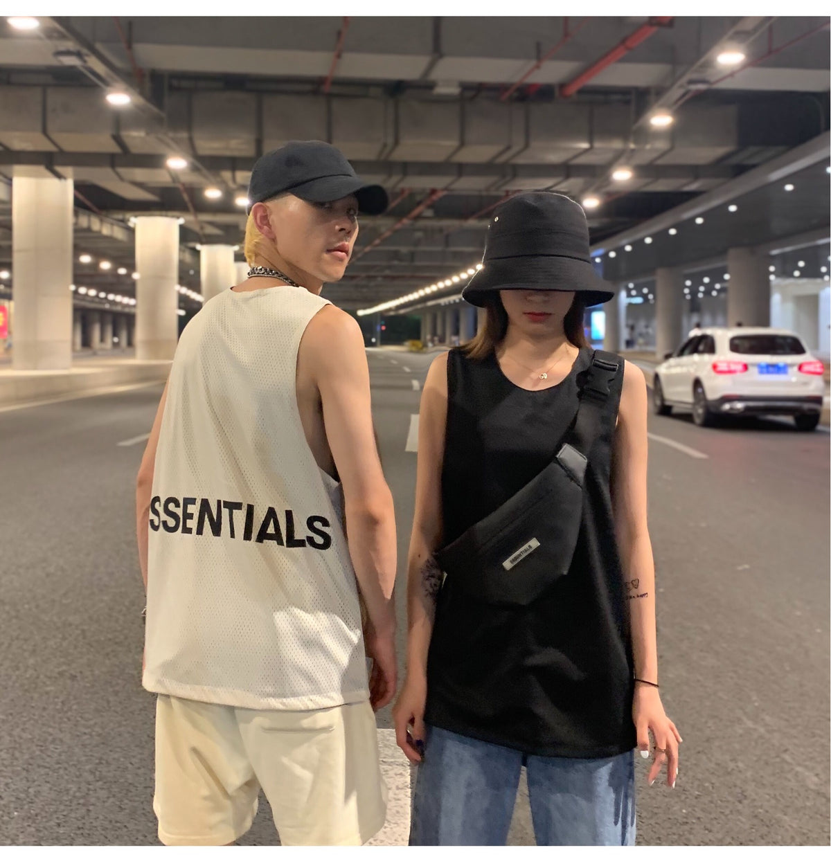 FEAR OF GOD FOG ESSENTIALS Double Line Mesh Sleeveless Vest, Trendy Mens Internet Celebrity, Same Style As High Street Trend